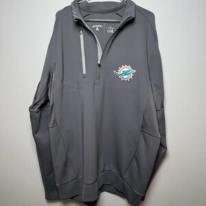 Antigua Miami Dolphins Quarter Zip Pullover – Men’s Large